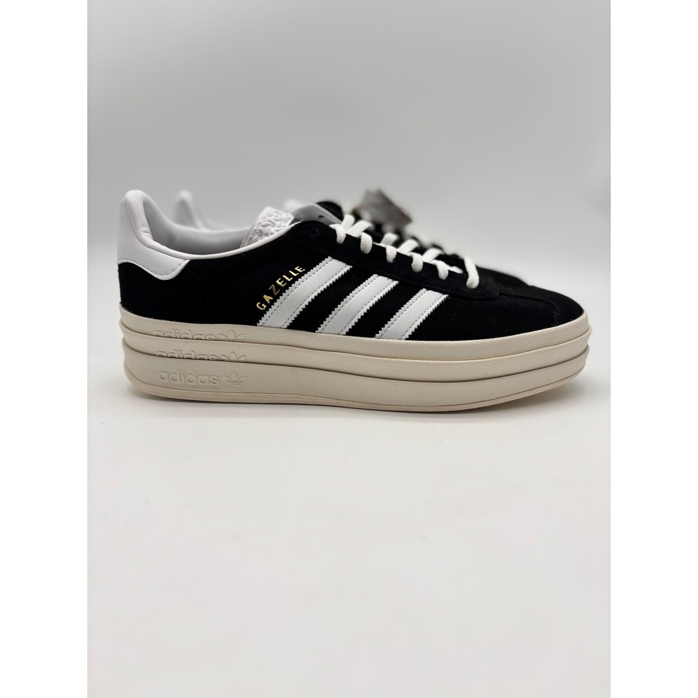 Adidas Gazelle Bold W Black White Platform Sneakers Retro Y2K Style Womens 10 - Picture 2 of 7